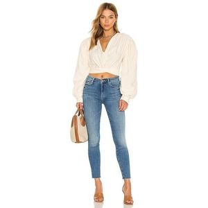 Mother The Looker Ankle Fray Skinny Jeans Size 24 In A Groovy Kind Of Love